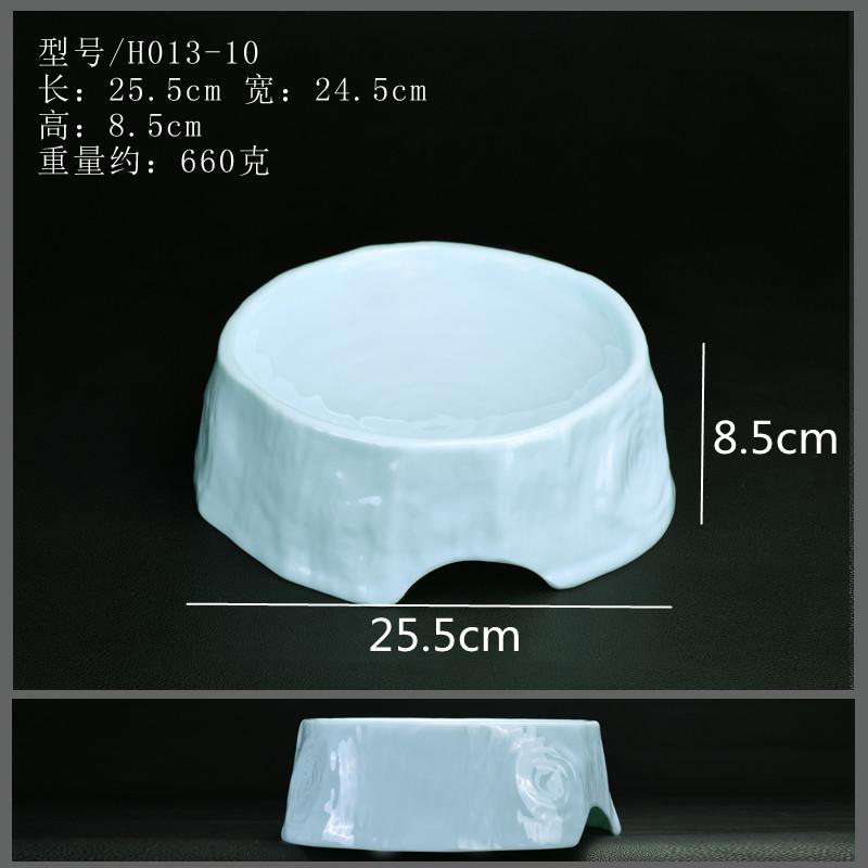 Melamine Blue Dinner Plate Restaurant Tableware Soup Bowl Dry Ice Dish Sashimi Plate Fruit Salad Bowl Dessert Plate Sushi Dish
