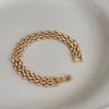 Gold Strap Bracelet with a Light Luxury Style, Copper Gold-Plated, European and American High-End Feel, High Aesthetic Value, Stackable Chain Bracelet