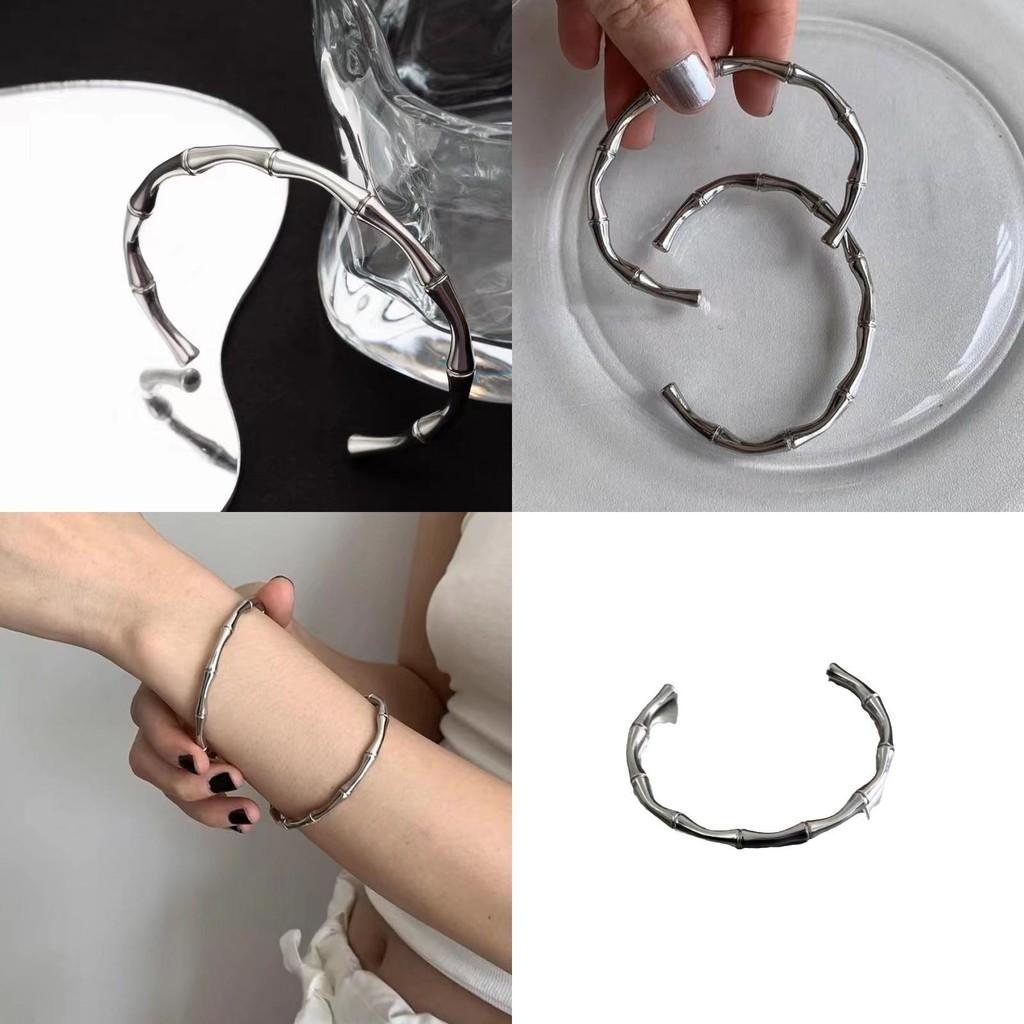 High-quality Titanium Steel Bamboo Bracelet Perfect For Summer 2024 Casual Style