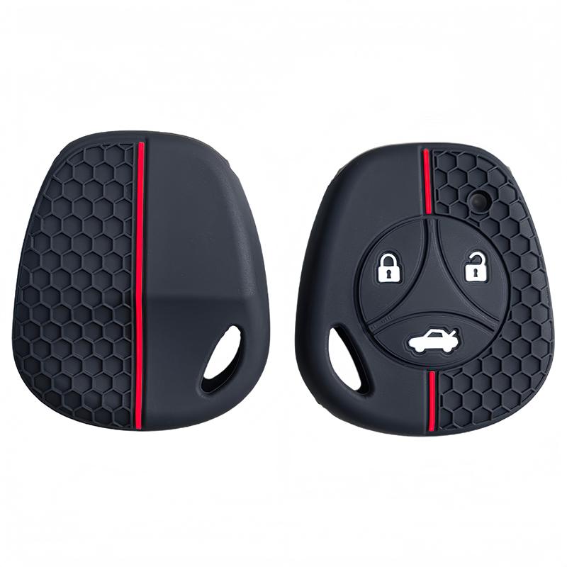 Silicone Car Key For Lada Vesta Granta Priora Kalina 3 Buttons Remote Key Case Cover Fob Car Shell