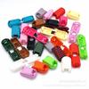 Colorful Plastic Button Tail Clip Bell Rope Stopper Elastic Shoelace Adjustment Buckle