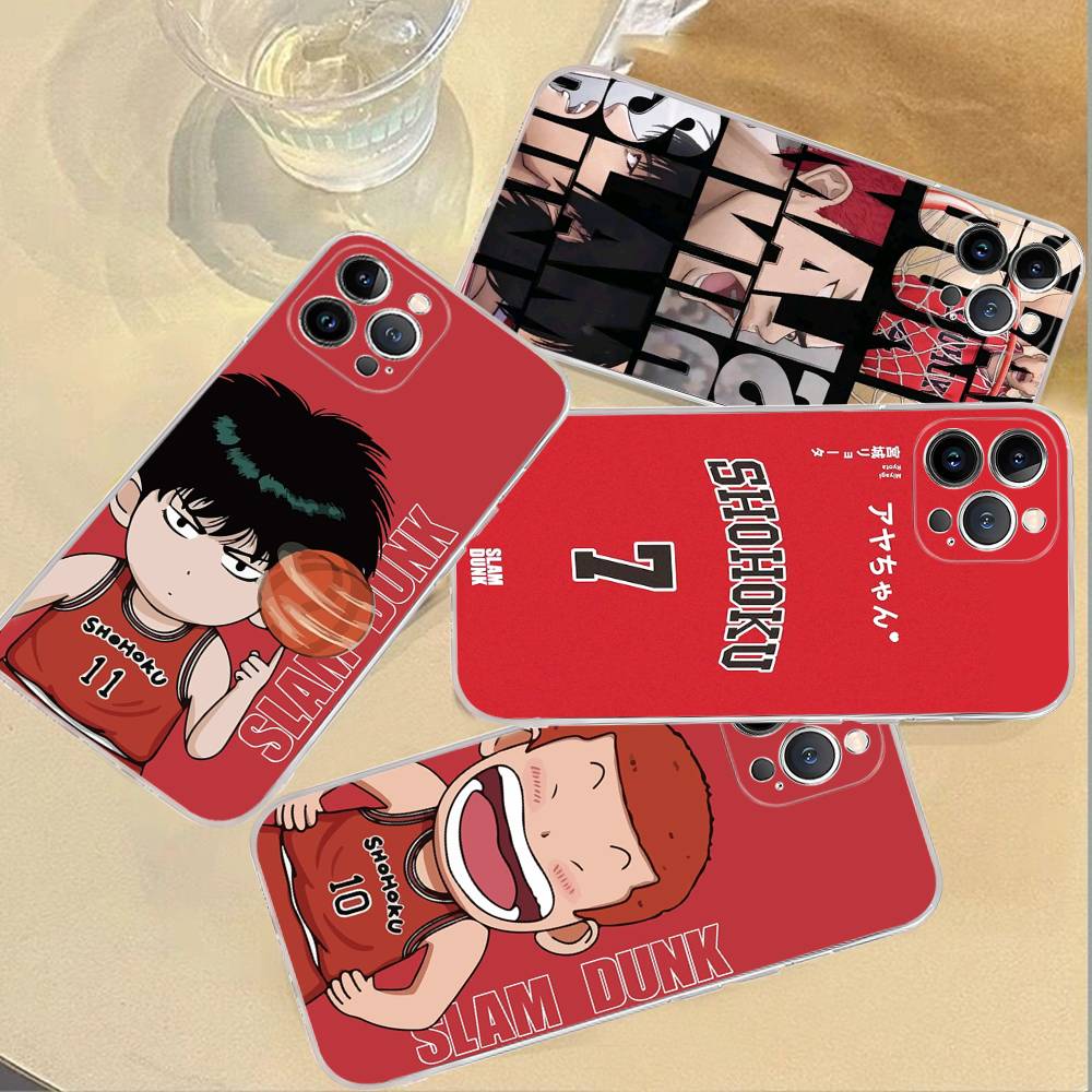Lovely Anime S-Slam D-Dunk Fit For IPhone 16 15 Promax Phone Case IPhone 14 11 12 High End 13 Pro Silicone