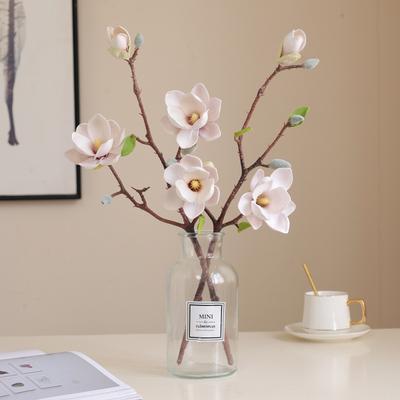 New Simulation Feel Small Magnolia, Home Flower Arrangement Ornament Wedding Stage Road Guide Decoration Fake Flower