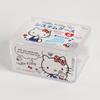 Kawaii Sanrio Hello Kitty Cinnamoroll Cotton Swab Jewelry Storage Box Melody Kuromi Cute Cosmetics Sundries Press Organizer Boxs