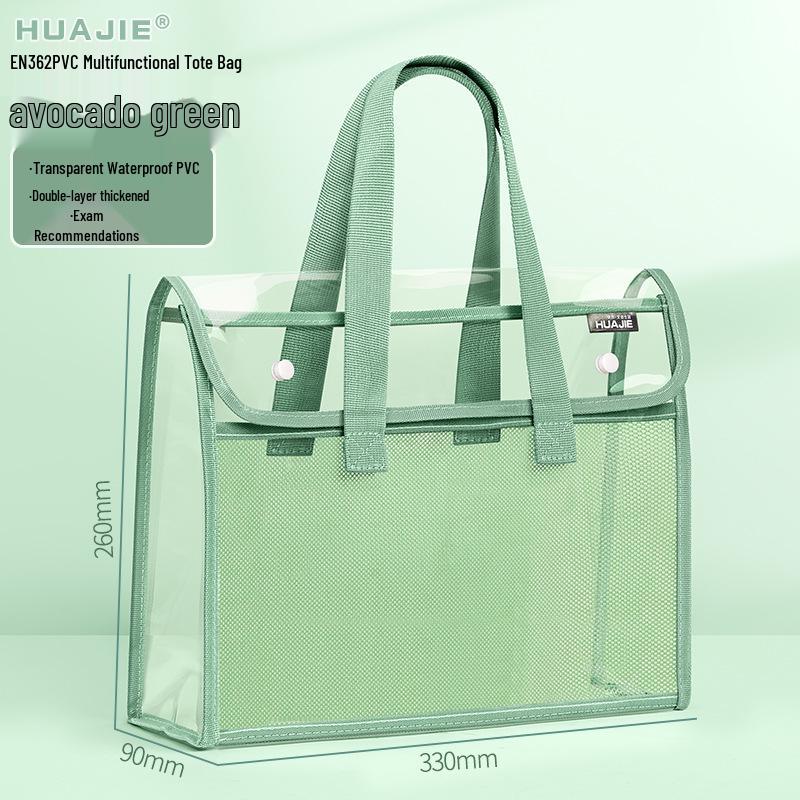 Huajie Transparent Handheld Document and Exam File Bag авокадо/зелёный