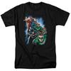 DC Comics - Justice League - Heroes Unite - Adult Unisex T-Shirt - Black