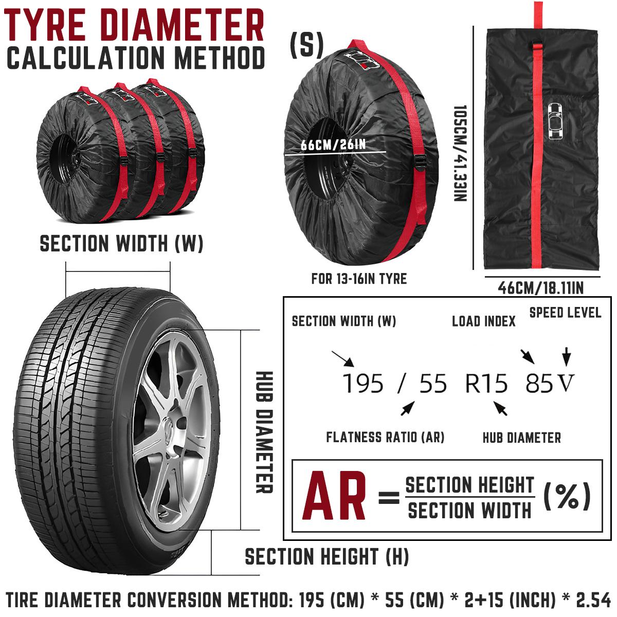 

4 шт. чехол для запасного колеса автомобиля сумки для хранения автомобильных шин аксессуары для автомобильных шин водонепроницаемый пылезащитный протектор стиль