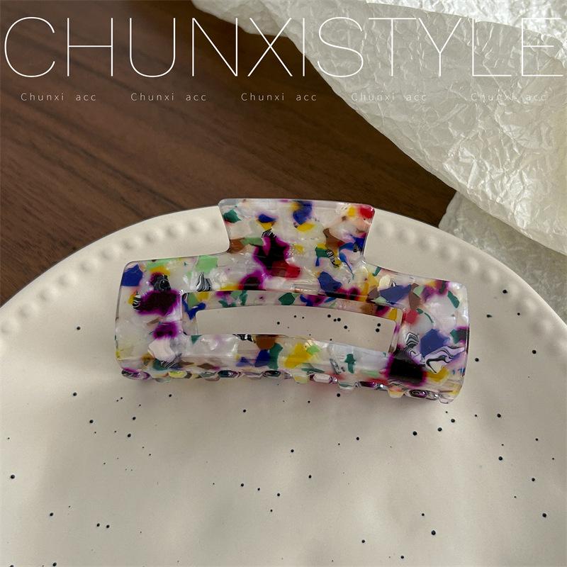 Large French Retro Mermaid Color Hairpin Shark Clip