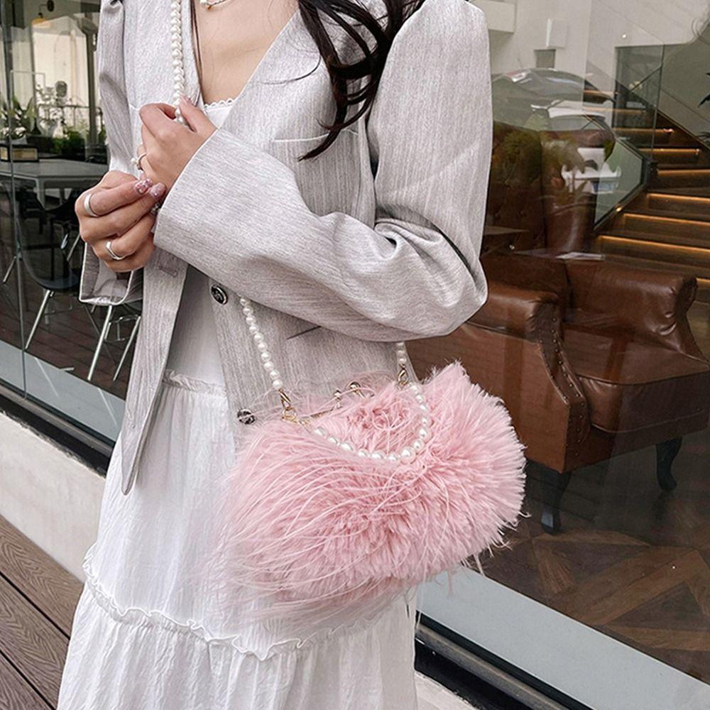 Perles Sac A Main Femme Avec Chaine Sac à Bandoulière En Fausse