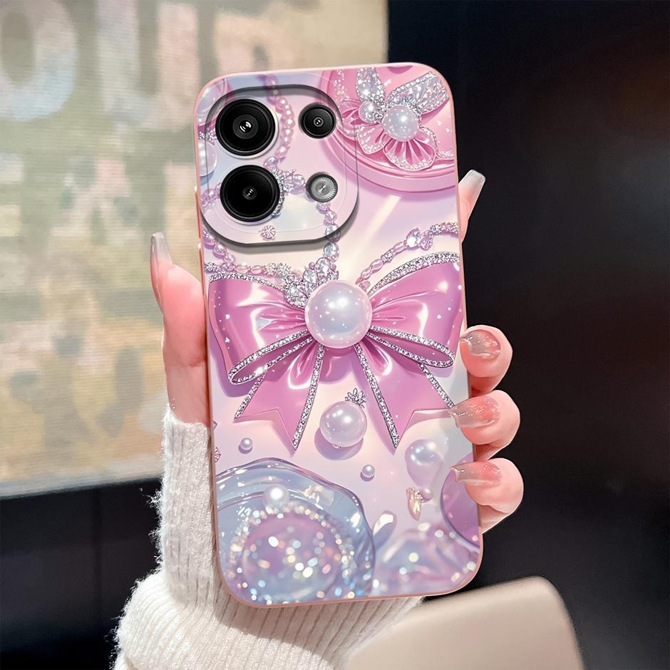 Case For Redmi Note13 13Pro 13 Pro+ Oil Painting Flower Anti-fall Minimalist Protector For Xiaomi Redmi Note 13 Pro Plus Funda