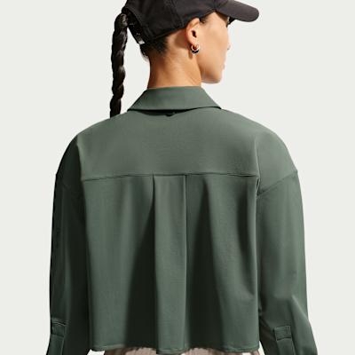 Women's Nike 24.7 Shirts Women's Green Lapel