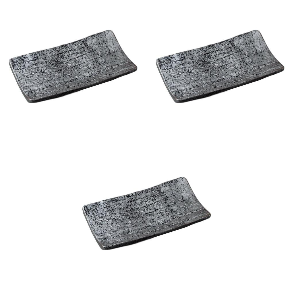 Set of 3 Nanban Yakimono Plates X 12 X Ceramic Yakimono Plates by Setomonohonpo [22 3.5cm]