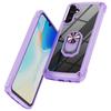 For Samsung Galaxy A14 5G/A14 4G Electroplated Protective Back Case PC+TPU Shockproof Cover with Metal Ring Kickstand