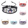 Stylish Kimetsu No Yaiba Leather Bracelet With Inosuke Charm Mixed Materials