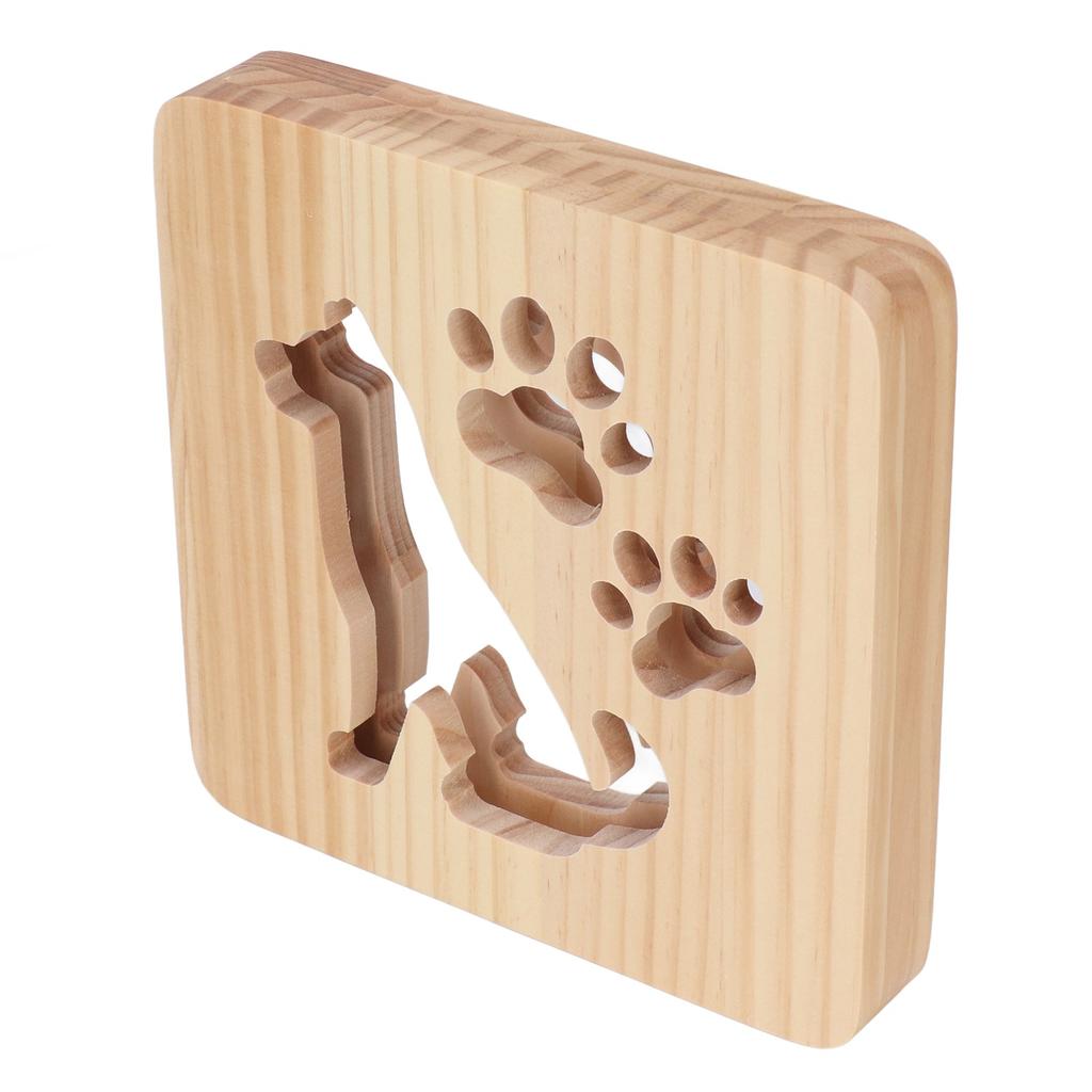 Nursery Night Light Cute Dog Hollow Design Soft 360 Degrees Lighting USB Power Night Light Lamp for 