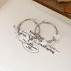Silver needle acrylic flower round earrings, cold wind temperament earrings, light luxury and high-end earrings for women