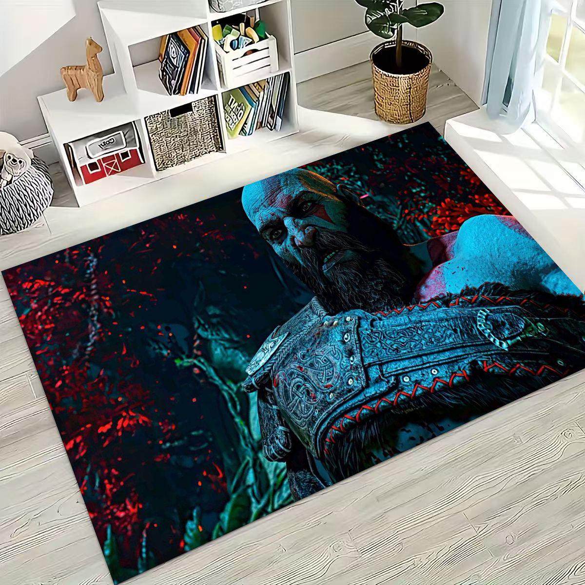 

Классика God of War Кратос 3A Игра Игровой ковер для спальни, гостиной, дивана, домашний коврик для двери, декор, большой детский игровой нескользящий коврик для пола 40x60cm( 15x23in )