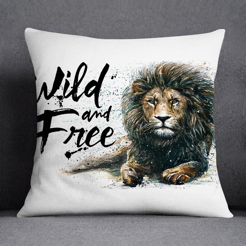 African Animal Beasts Home Decoration Pillowcase Square Pillowcase Home Office Decoration Cus On Cover