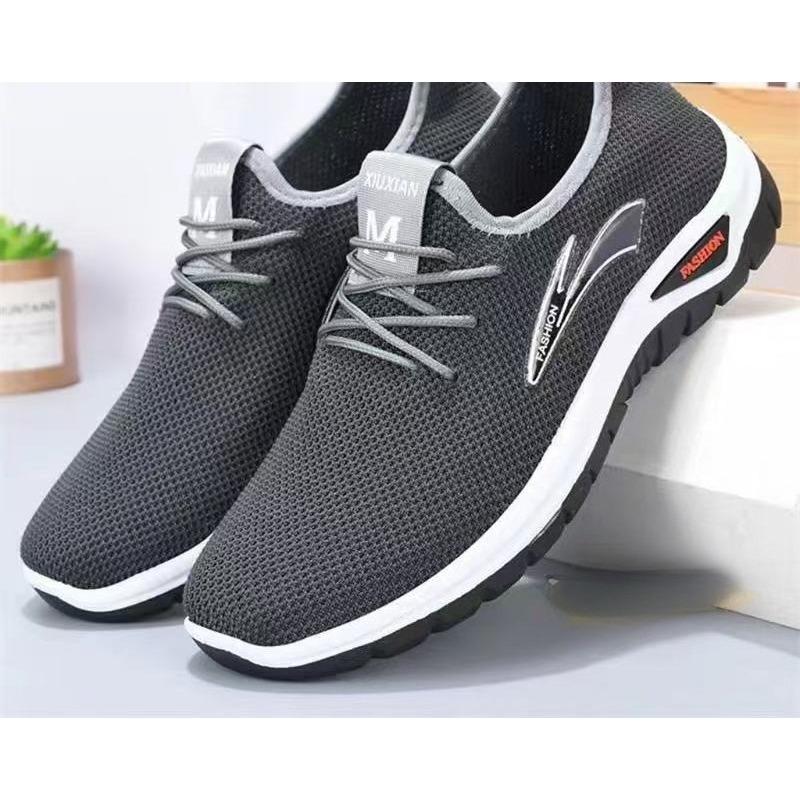 Men's Autumn Breathable Knit Mesh Trendy Shoes, Comfort Athletic Casual Running Sneakers for Teen Boys