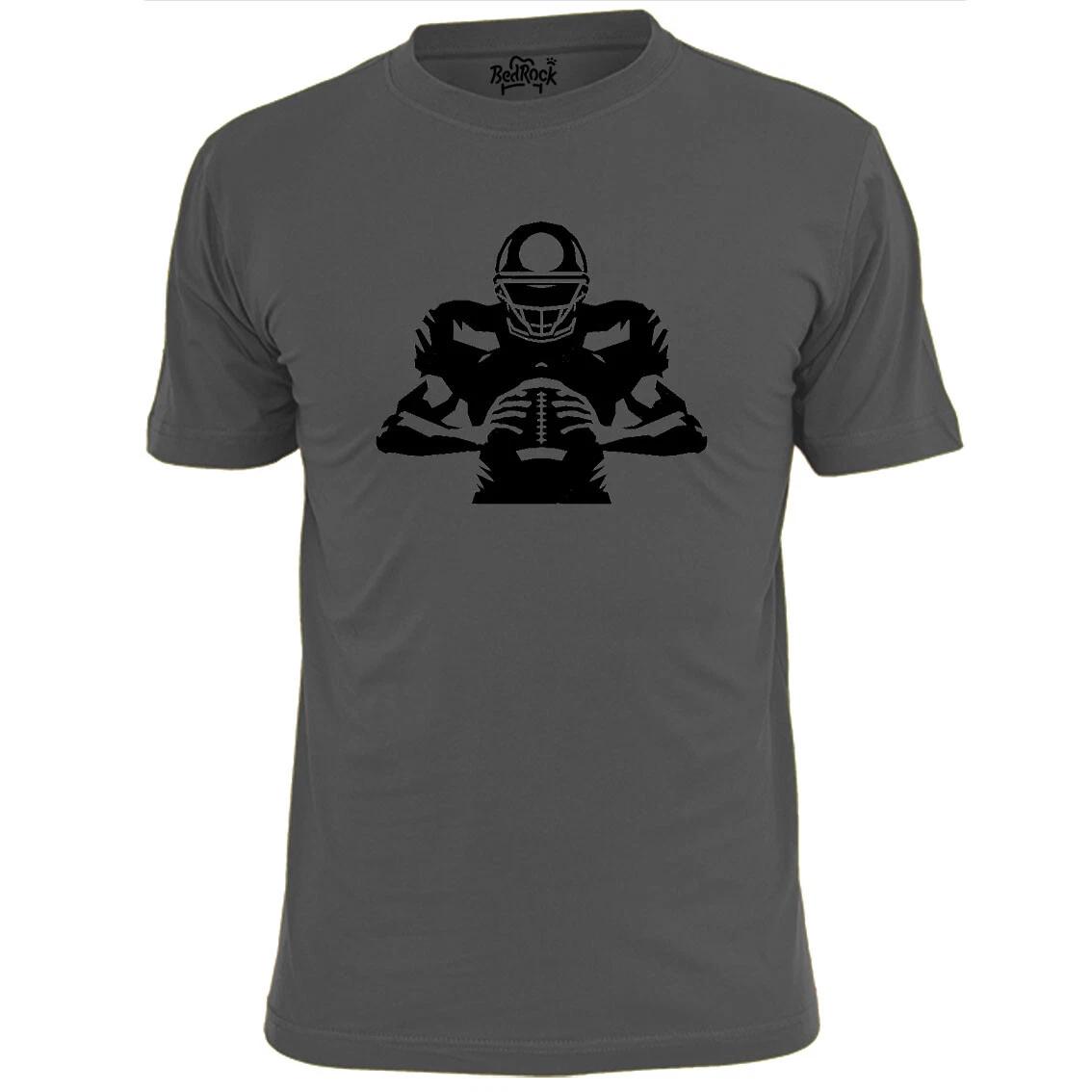 Mens American Footballer Head On Silhouette T shirt Super Bowl 3XL