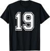 Number 19 Birthday Gift Sports Player Team Numbered Jersey T-Shirt