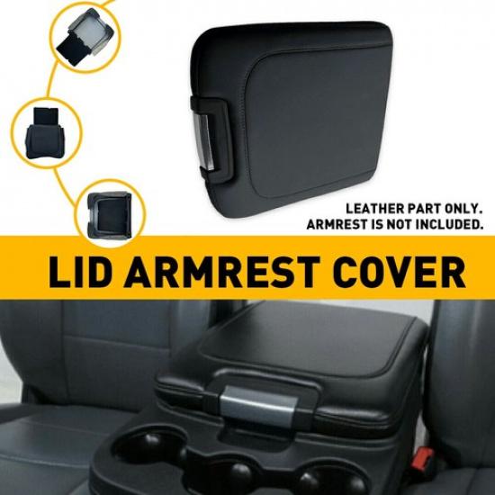Fits Dodge Ram 2002-2008 Center Console Armrest Leather Cover Synthetic Black