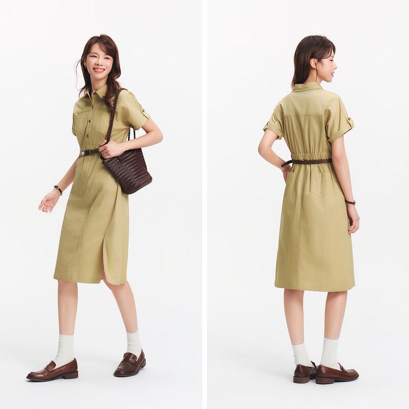 Semir Women's Summer Cotton Shirt Midi Utility Dress