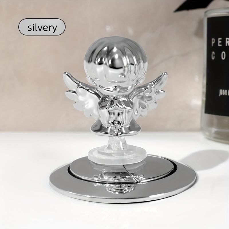 

Роскошная кнопка смыва унитаза «Ангел», пластиковый аксессуар для ванной комнаты с крепежом, легко нажимается при длинных ногтях