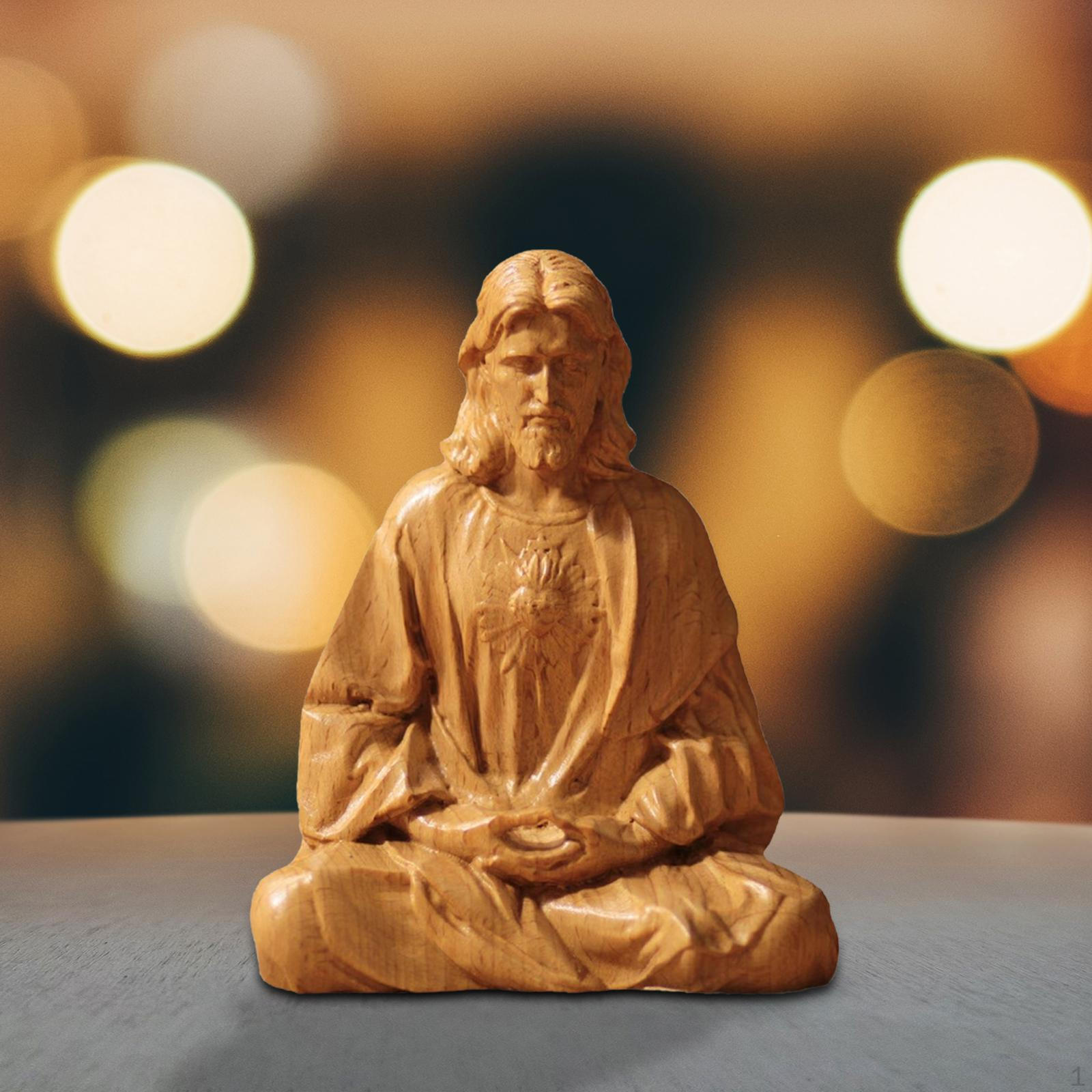 

Католическая статуэтка Священное Сердце Иисуса Статуэтка Коллекционная фигурка Христа для офиса 15 cm