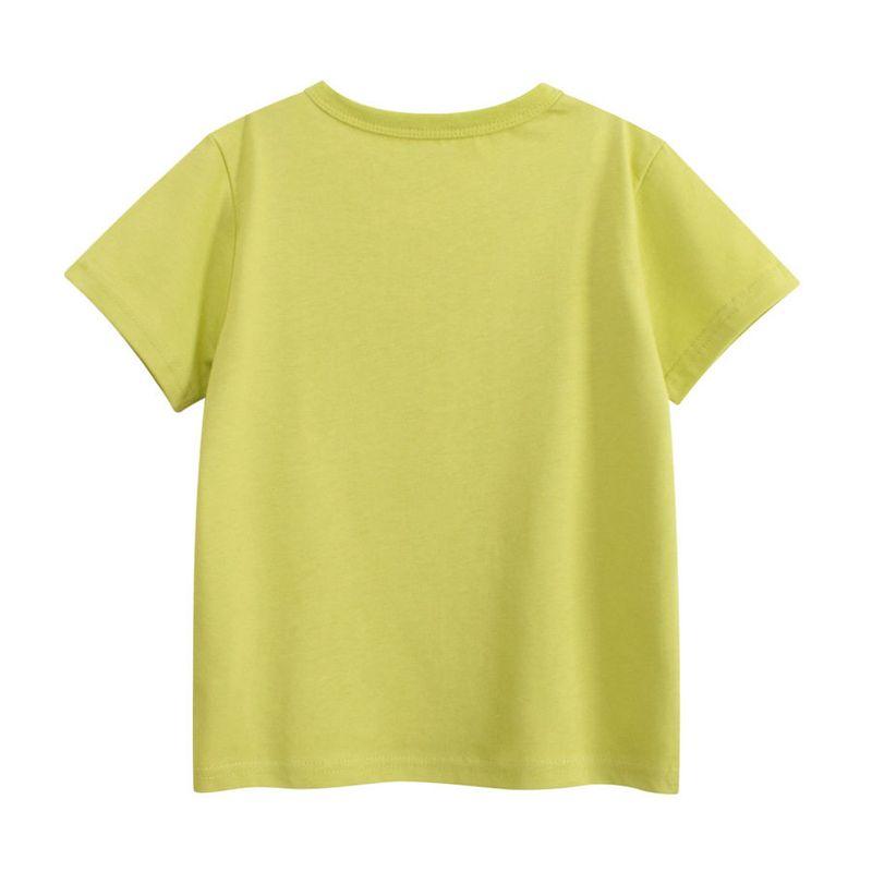 27Kids Kidsren's Clothing Kidsren's Short-Sleeved T-Shirt Summer Boys' Cartoon Dinosaur Tops Baby Pure Cotton Half-Sleeved Clothes