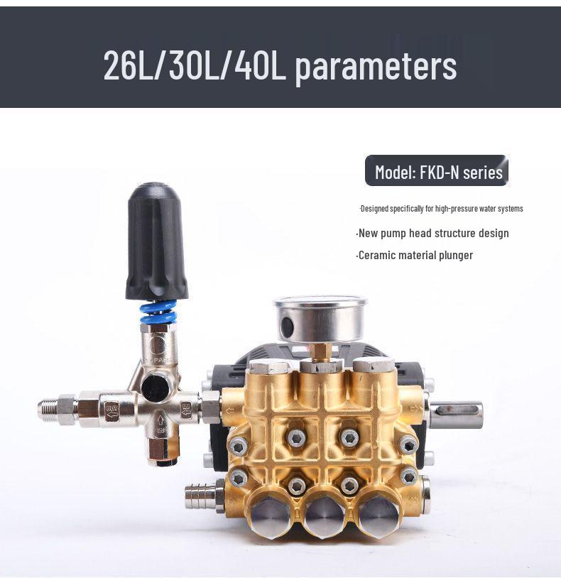 High Power Ultra-High Pressure Car Washer Pump Head & Accessories