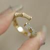 Retro Bamboo Joint Open Ring - Women's Unique Chinese Style Fashion