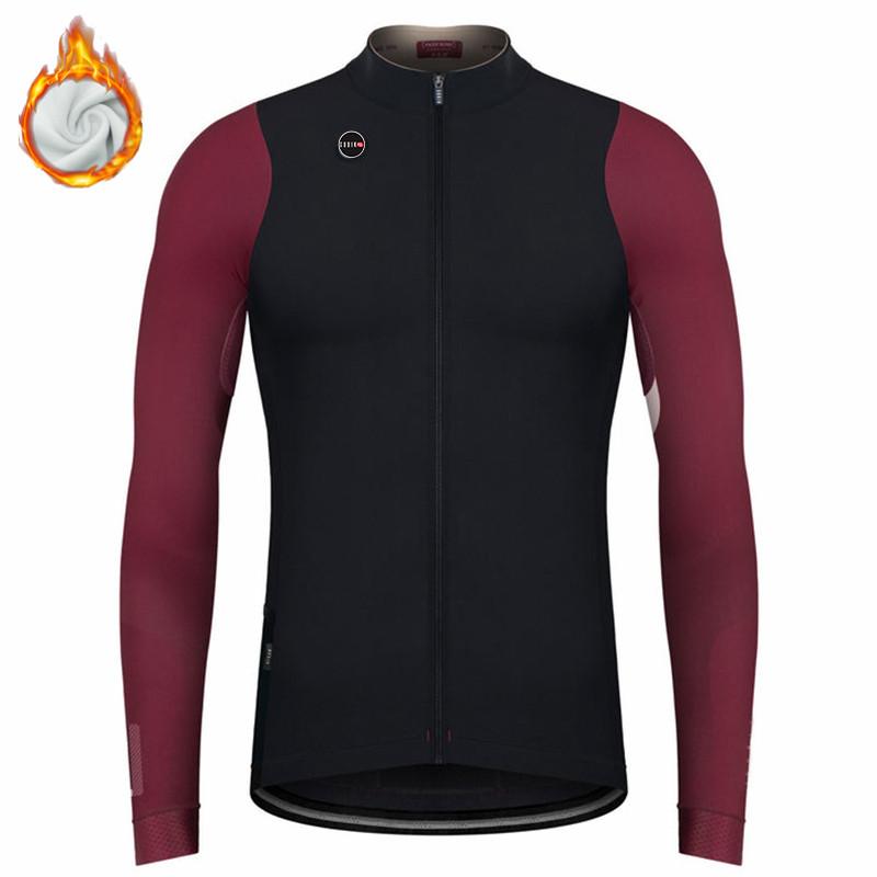 Winter Cycling Men's Long Sleeve Gobikful Jackets Thermal Fleece Bicycle Jersey Ciclismo Racing Jacket Roadbike Shirts