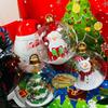 Aufblasbarer Weihnachtsball & Weihnachtsmann Schneemann Ornament für Außenrasen Dekoration