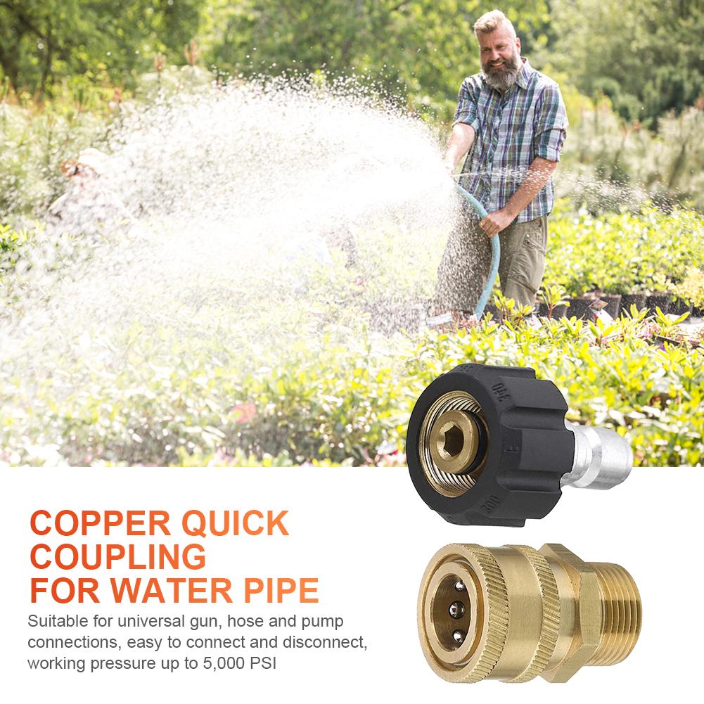 High Pressure Quick Connector Brass Garden Irrigation Connector Quick Coupling Hose Fitting for Pressure Wash Gun for Water Pipe