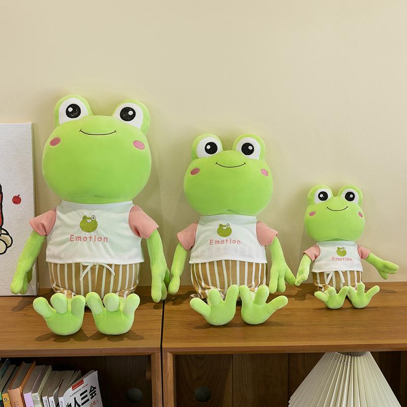 Summer Frog Plush Toy Doll Girl Hugs Pillows Children's Birthday Gifts Sleeping Leg Clip Doll