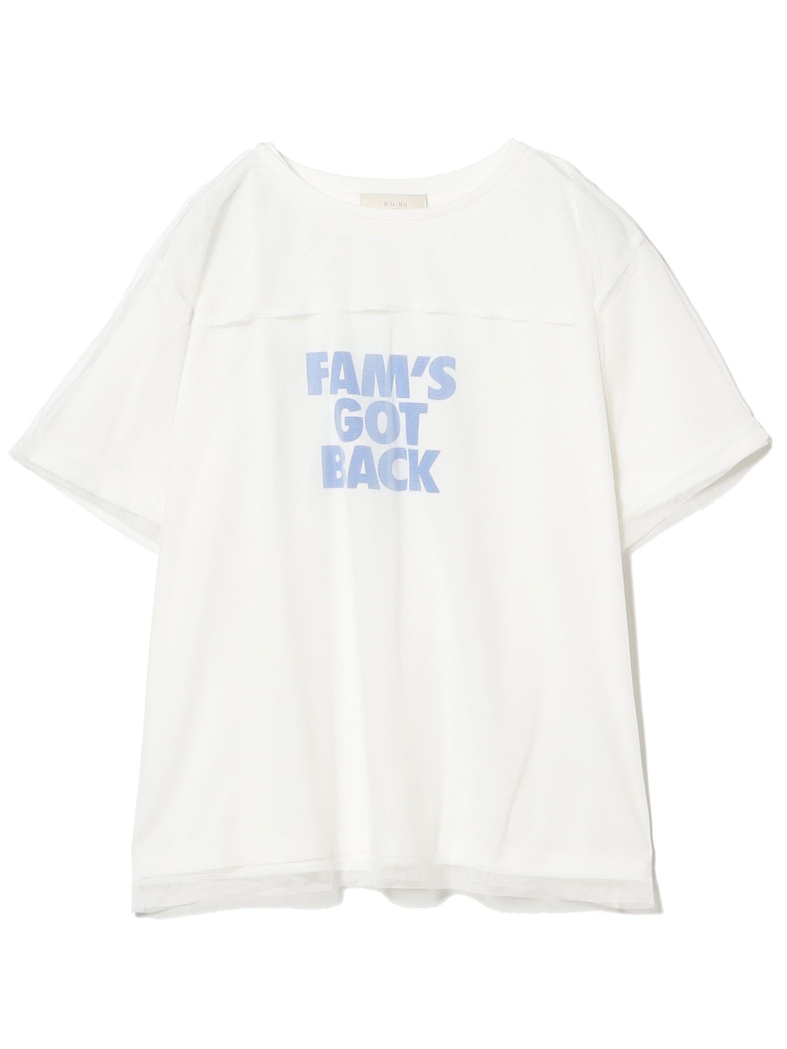 

B:MING LIFE STORE by BEAMS S/S TEE Tulle x Logo T-Shirt Set Women s White x White One Size