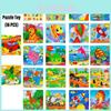 Animal-themed Wooden Puzzle Cards For Toddlers Set Of 16 Educational And Interactive Jigsaw Toys