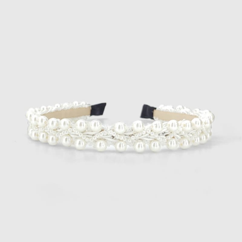 LALA Pearl Hairband-OFF/WHITE