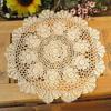 Noi șervețele rotunde croșetate Bumbac croșetat 40CM Fețe de masă croșetate Șervețele handmade