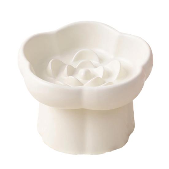 Ceramic Slow Feeder Pet Bowl Dogs Cats Anti-Choking Slow Eating Food Bowl Elevated