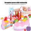 Simulation DIY Birthday Cake Pretend Play Children Educational Toy for Boys GirlsPink