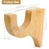 2 Pack Wooden Curtain Rod Brackets Multipurpose Curtain Rod Holders with 20 Pcs Curtain Rings with Clips for Bathroom Bedroom Livingroom Kitchen