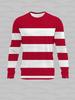 Men's Women's Long Sleeve Stripe Print T-Shirt Casual Wear Long Sleeve Top for Outdoor and Daily Wear T-shirt Pullovers