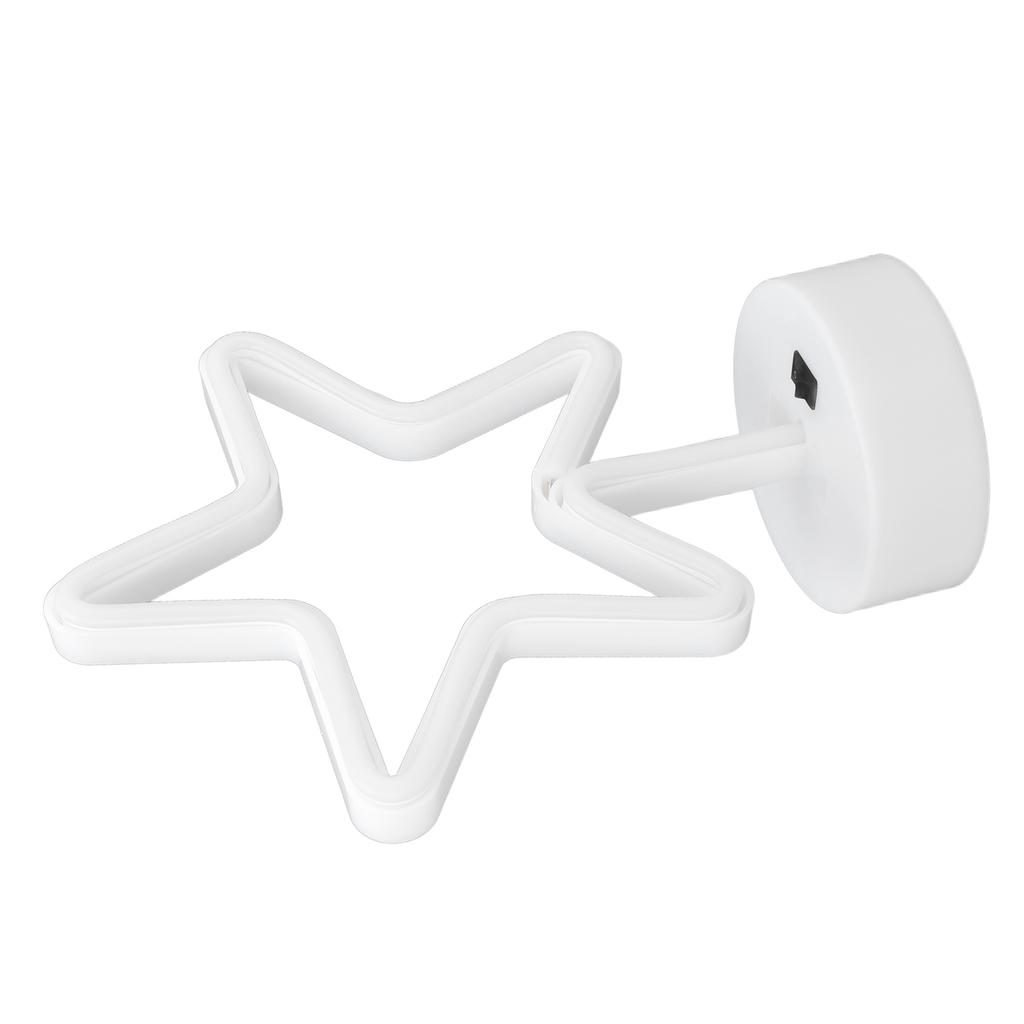 LED Desk Lamp USB Five Pointed Star Warm Light Neon Sign Bedroom Bar Holiday Decoration Light