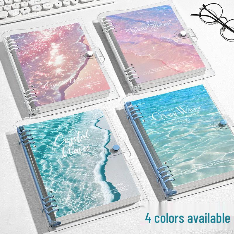 Detachable Transparent Leather Binder with 5 Notebooks for High School Students - 2026 Edition