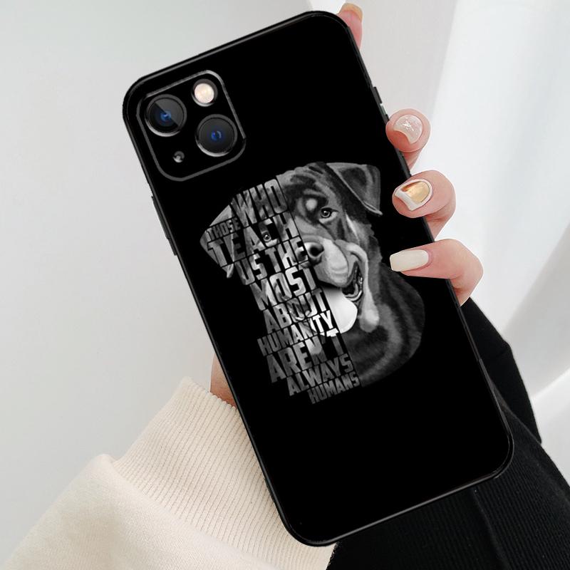 Cute Rottweiler Dog Phone Case For iPhone 17 Pro Max 14 13 12 11 15 16 Pro Max mini 16 15 Plus 16e 17 Air Cover