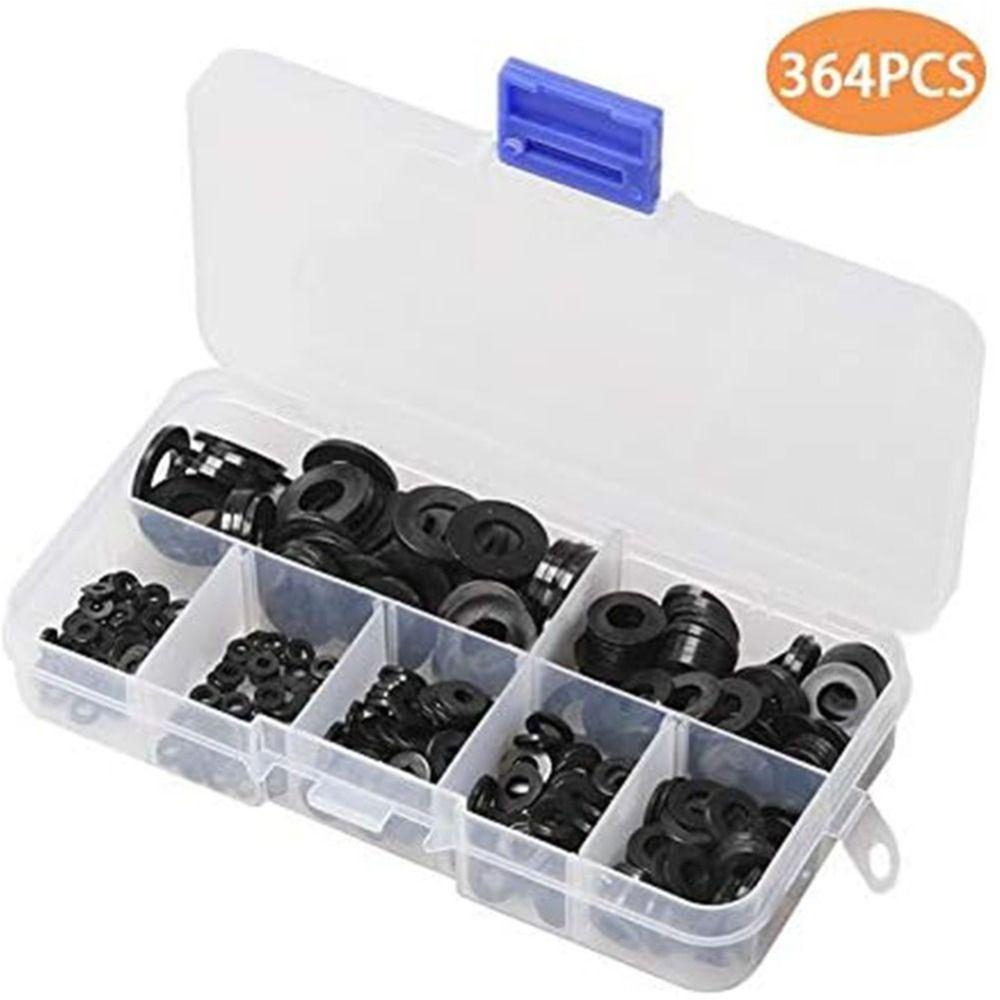 

364 шт. M2 M2,5 M3 M4 M5 M6 M8 нейлоновые шайбы черная уплотнительная шайба электрическое соединение