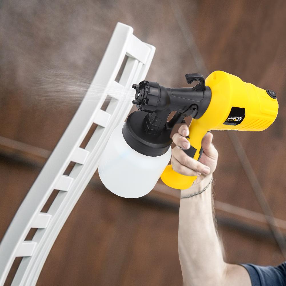 High Pressure Electric Paint Sprayer Adjustable Spray Paint Tool Yellow