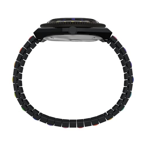 TIMEX Watch TW2V65900 Unisex Timex Q Rainbow Black [Parallel Import]